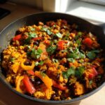 Easy One Pan Sweet Potato Turkey Skillet with Black Beans