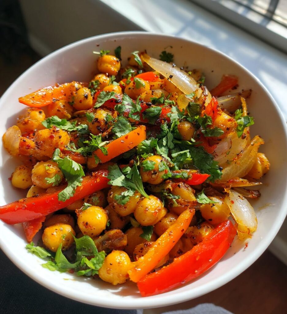 Easy Spicy Chickpea Stir-Fry