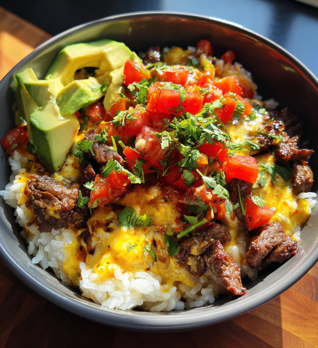 Easy Steak Queso Bowl