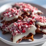 Easy White Chocolate Peppermint Pretzel Crisps
