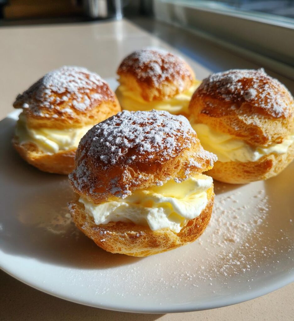 Eggnog Cream Puffs