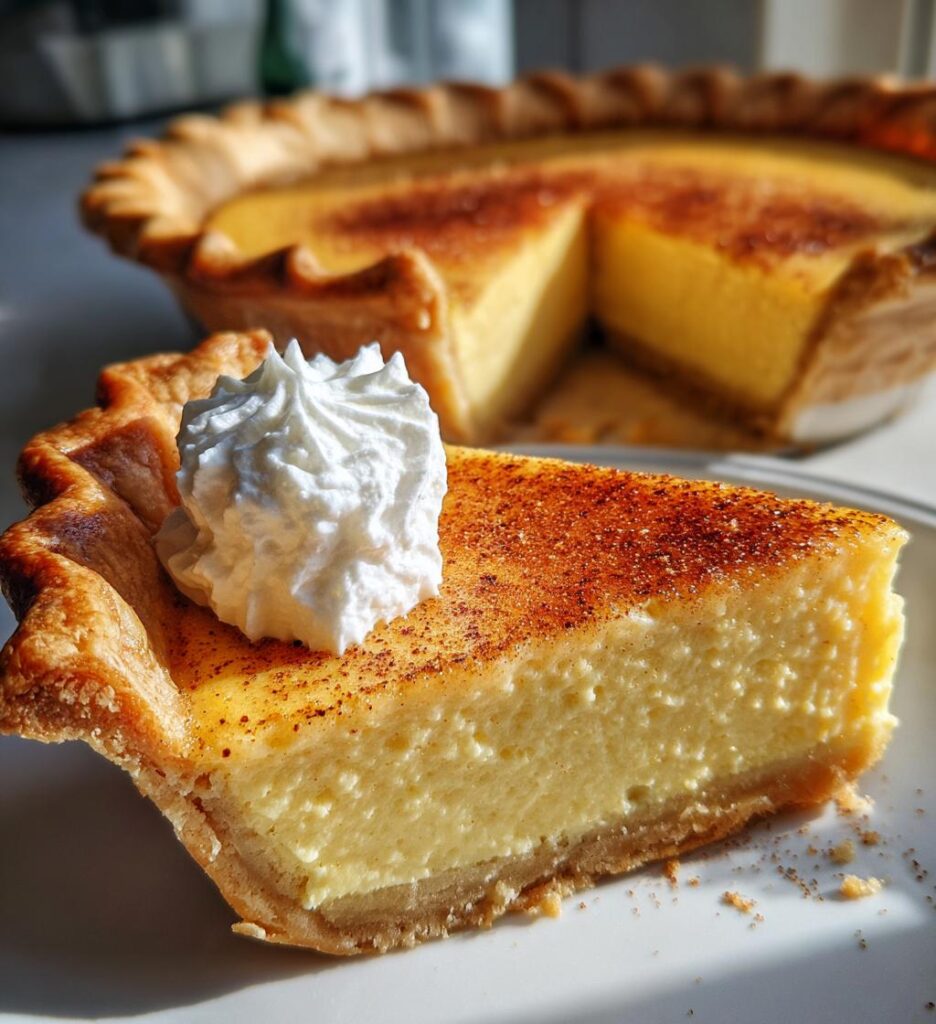Eggnog Custard Pie