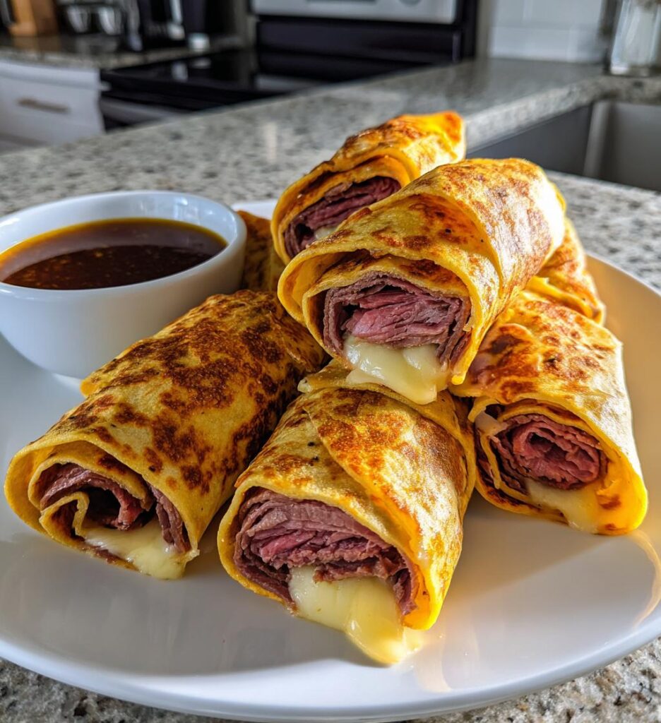 French Dip Tortilla Roll Ups