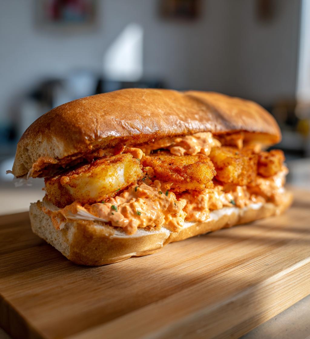 Fried Eggplant Sandwich with Harissa Mayo - detail 1