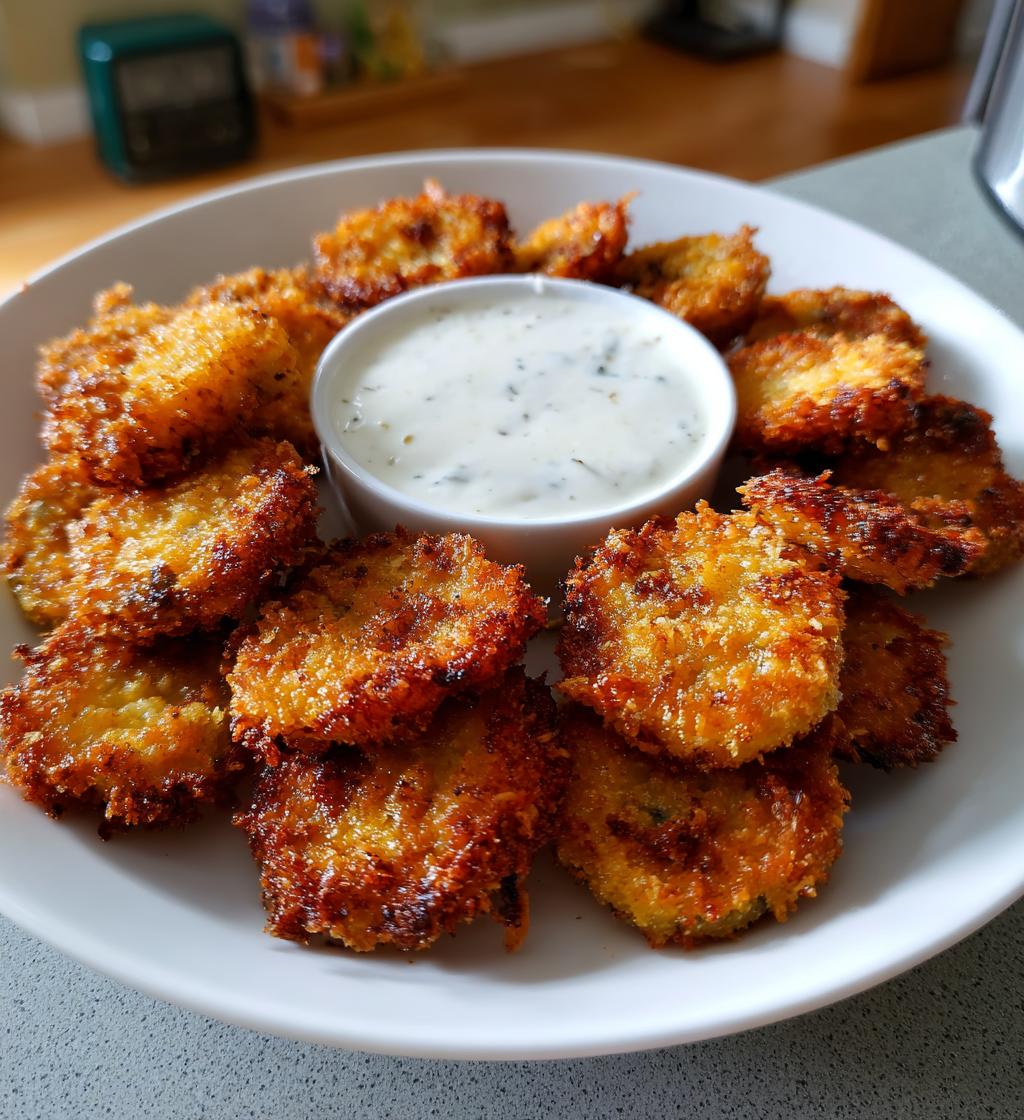 Fried Sliced Mushrooms with Ranch