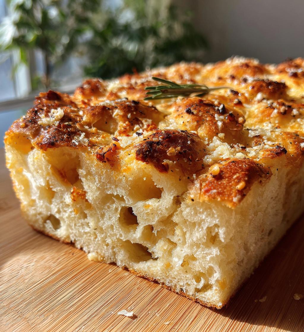 Garlic Parmesan Focaccia - detail 1