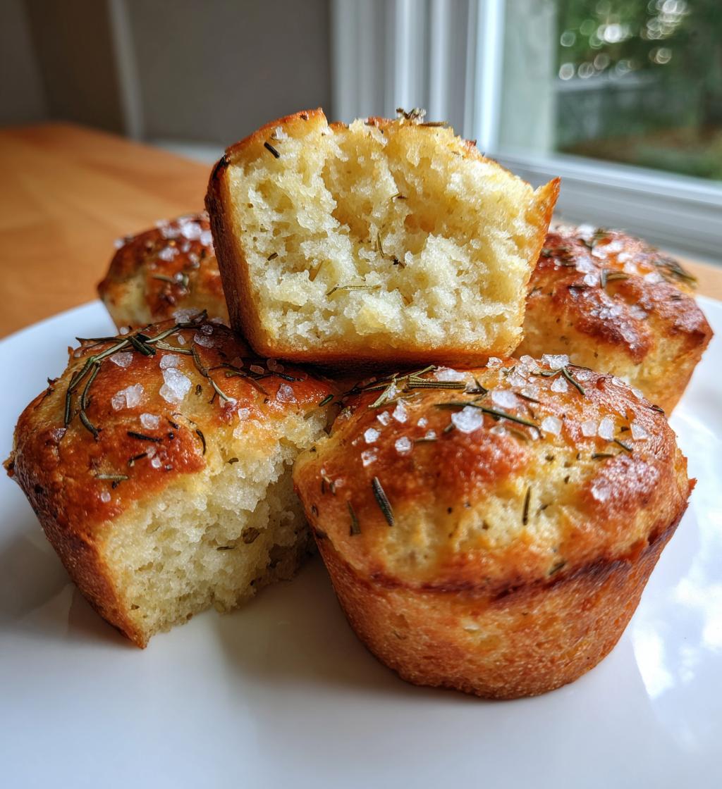 Garlic Rosemary Focaccia Muffins - detail 1