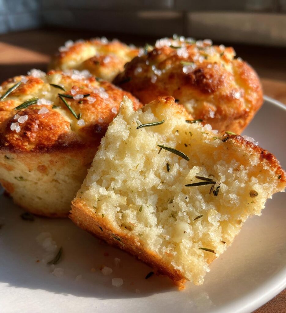 Garlic Rosemary Focaccia Muffins