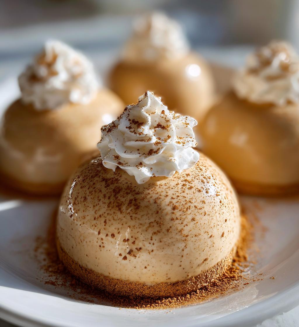 Gingerbread Latte Mousse Domes