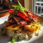 Hawaiian Huli Huli Chicken Stack