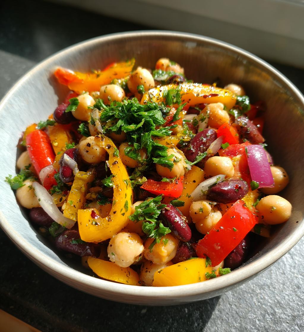 Healthy & High Protein Three Bean Salad