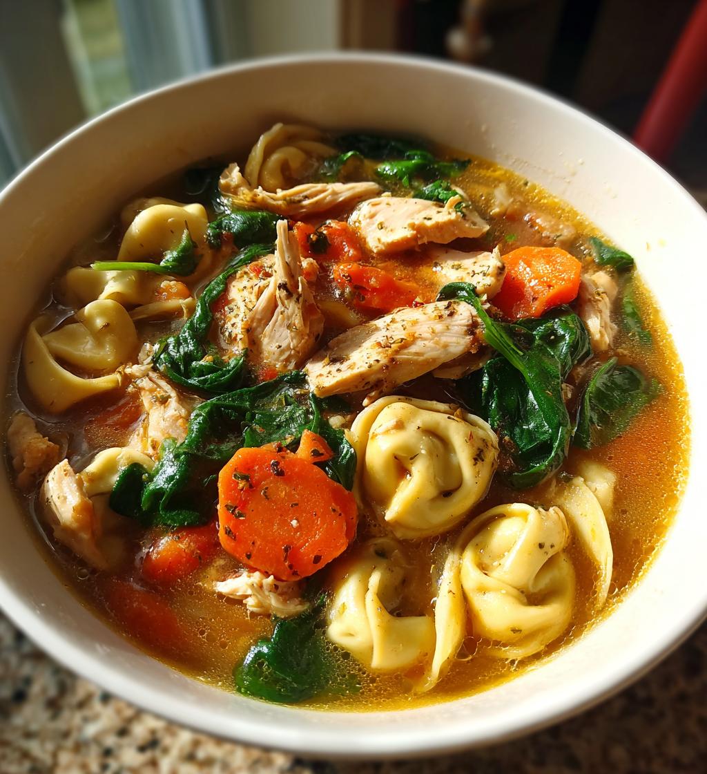 Homemade CrockPot Chicken Tortellini