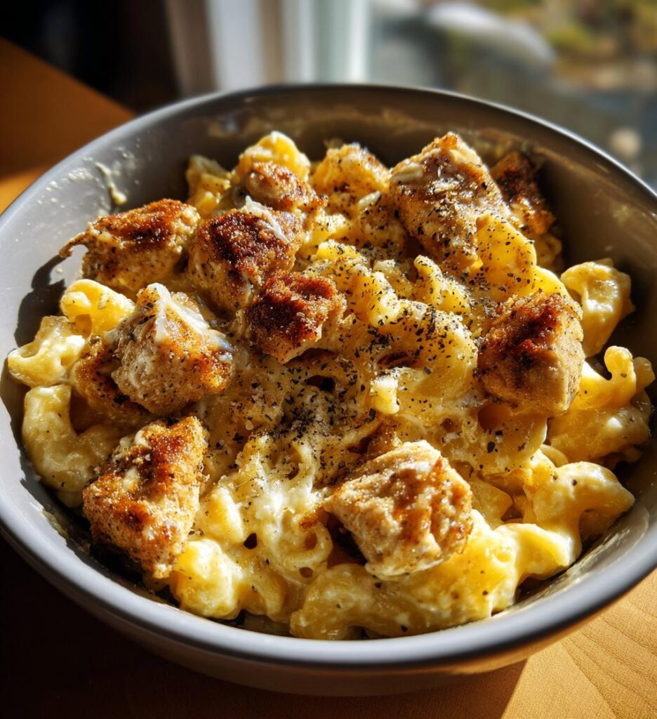 Honey Pepper Chicken Mac and Cheese