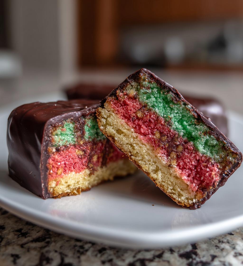 Italian Rainbow Cookies - detail 1
