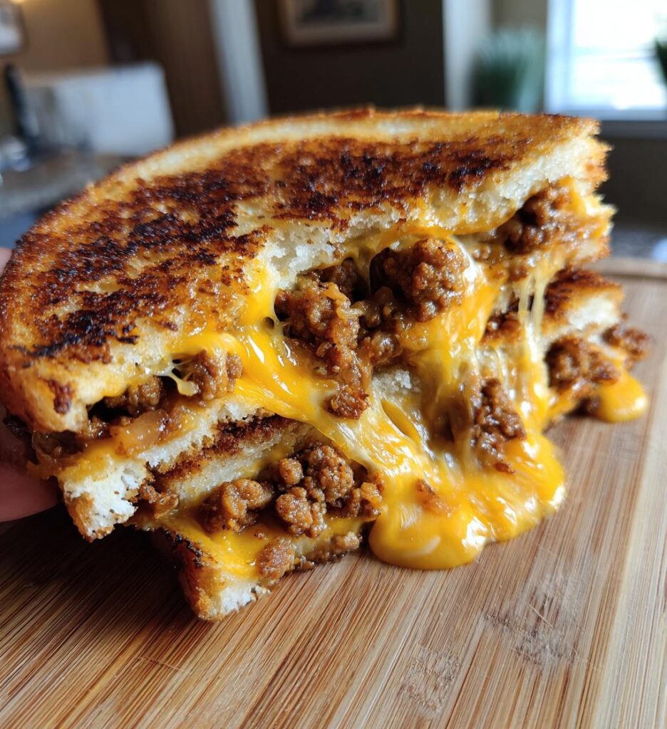 Italian Sausage Caramelized Onion Grilled Cheese