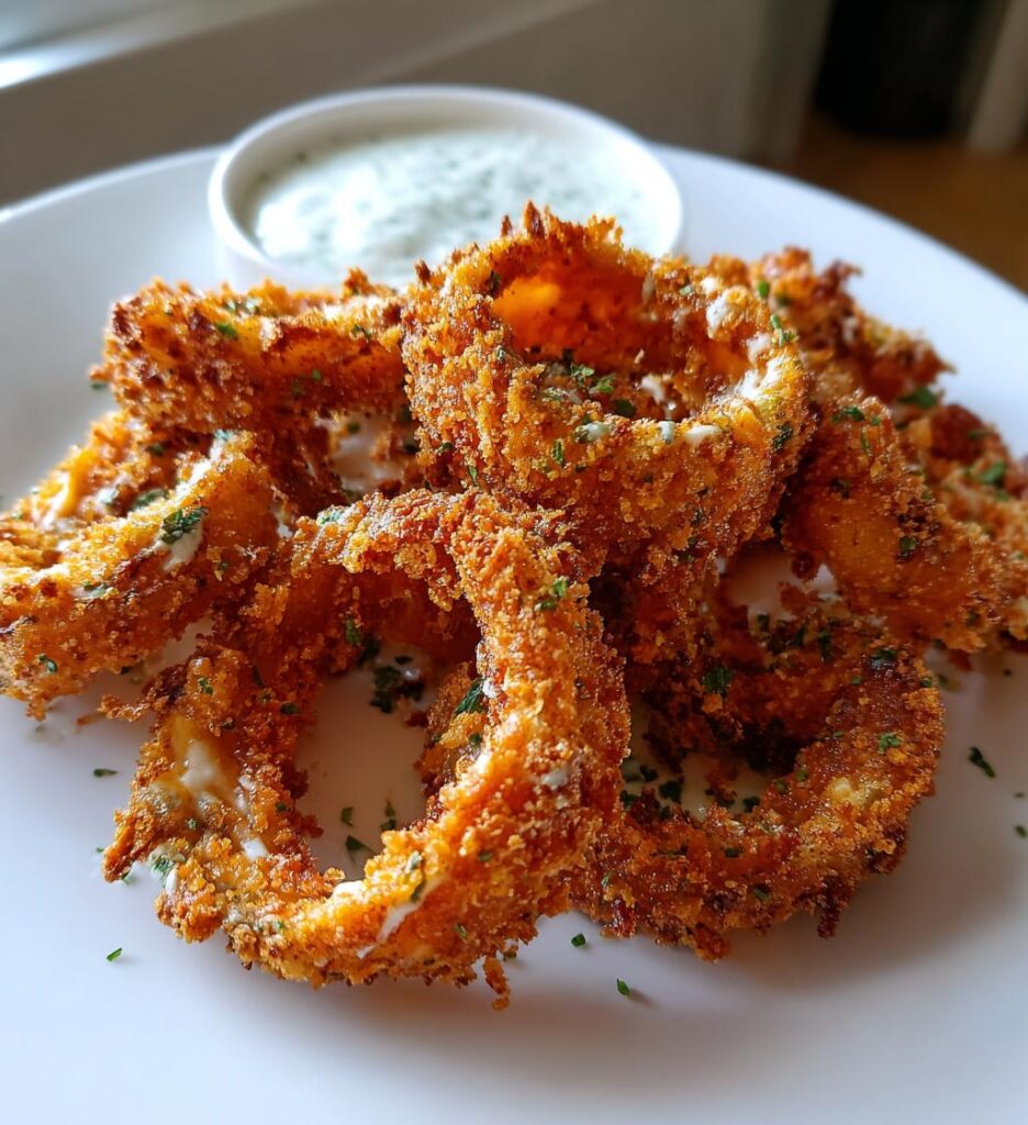 Jalapeño Popper Stuffed Onion Rings
