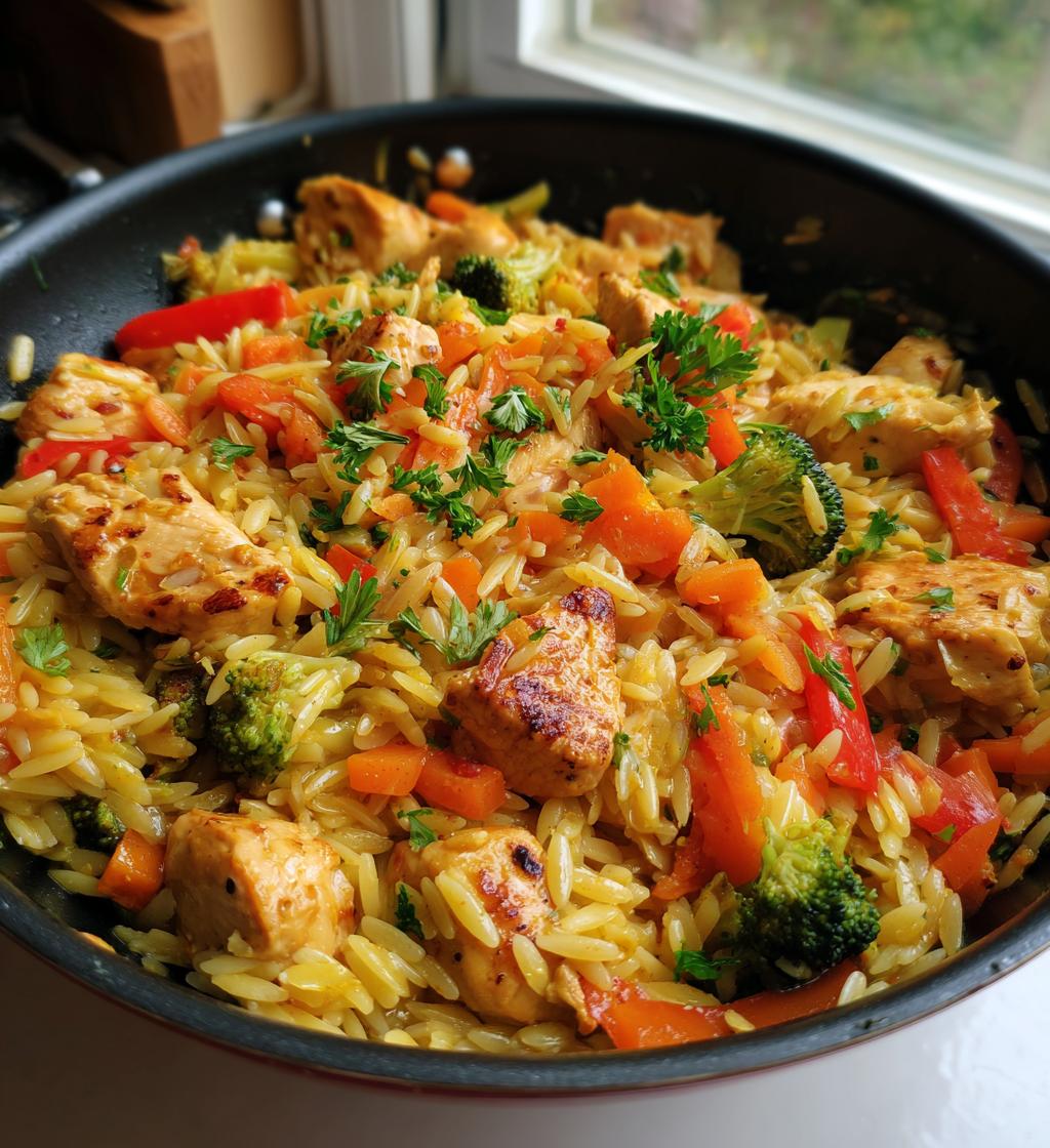 Lemon Chicken & Veggie Orzo Stir Fry - detail 1