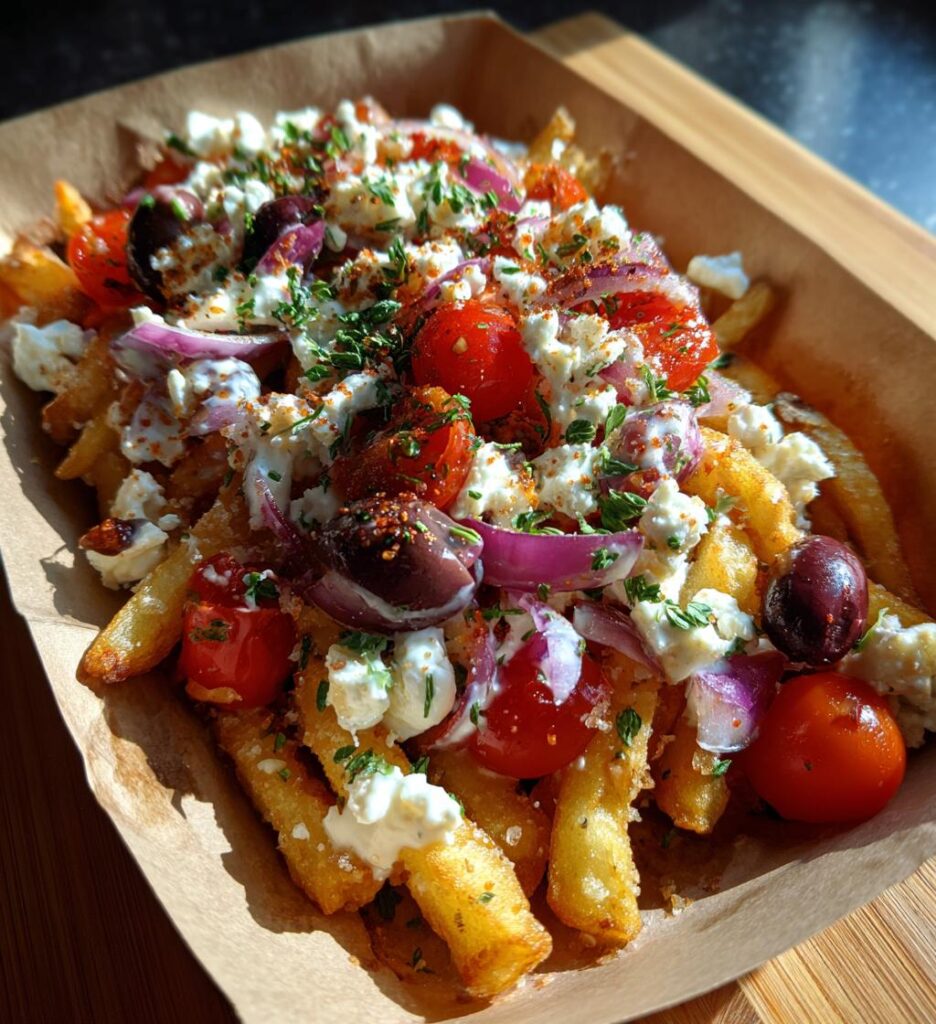 Loaded Fries Inspired by Greek