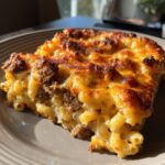 Mac and Cheese Meatloaf Casserole