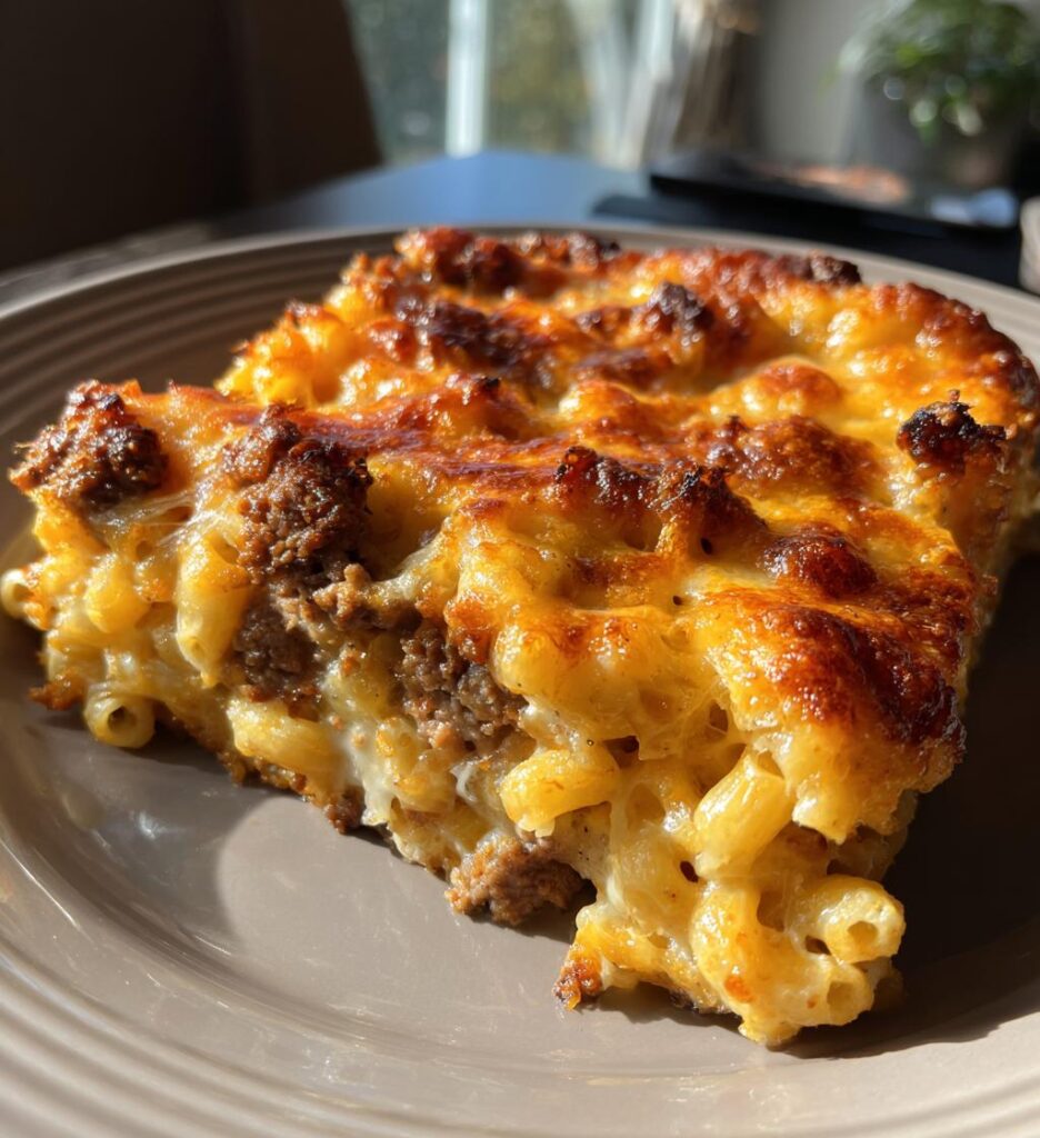 Mac and Cheese Meatloaf Casserole