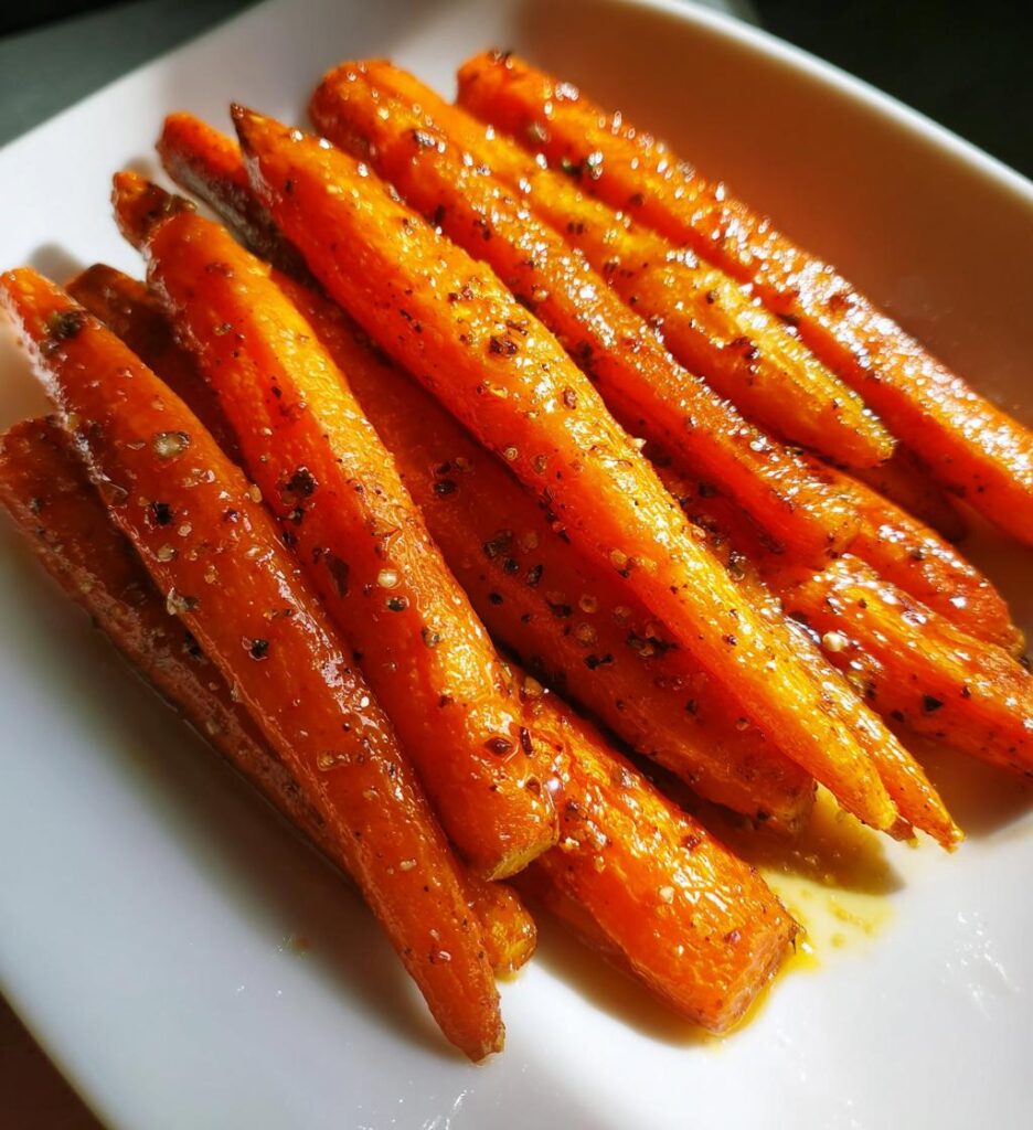 Maple Mustard Roasted Carrots