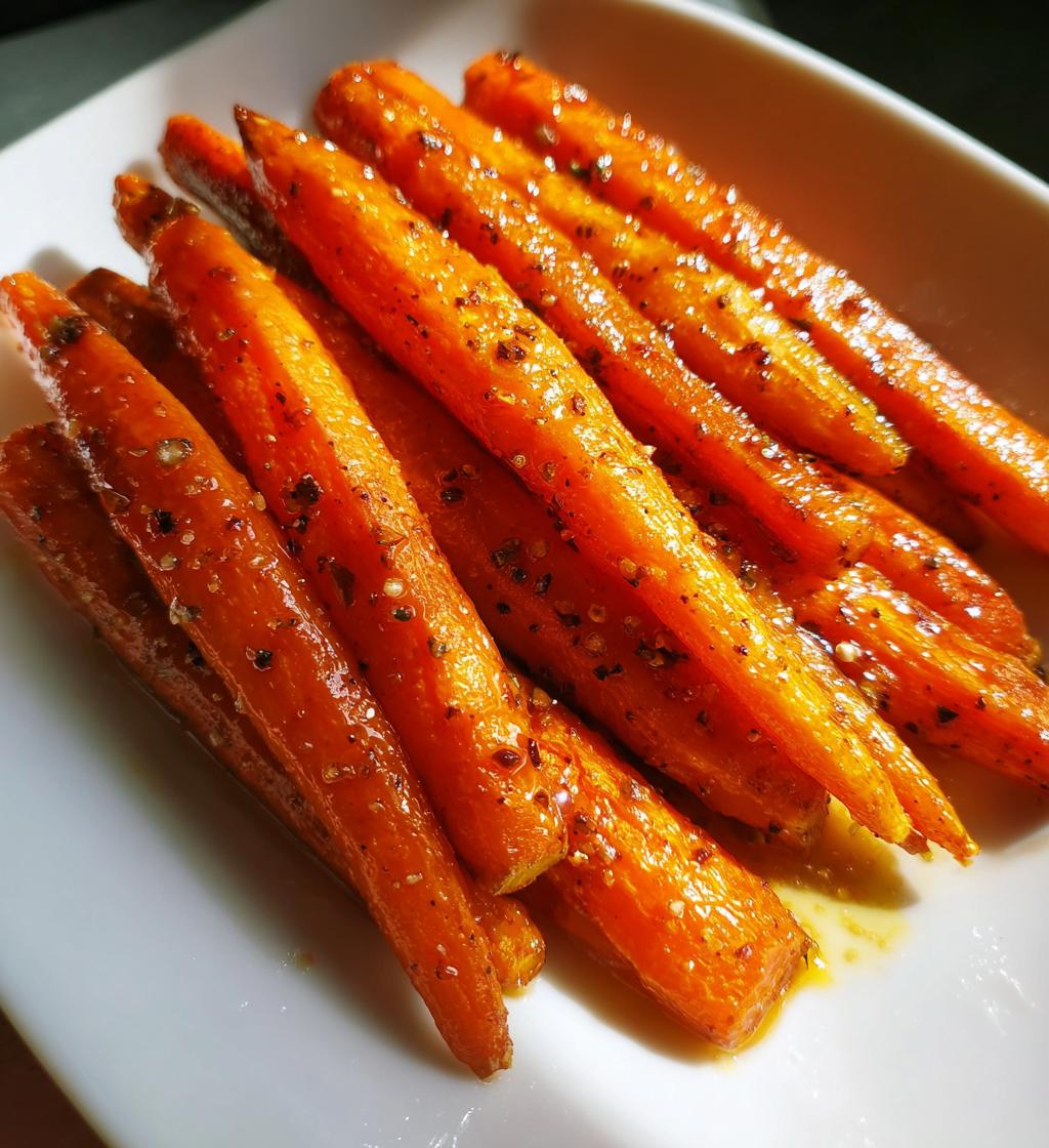 Maple Mustard Roasted Carrots