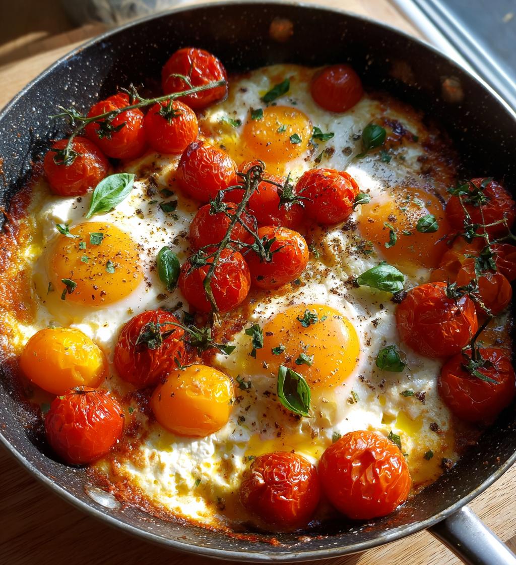 Mediterranean Baked Feta Eggs - detail 1