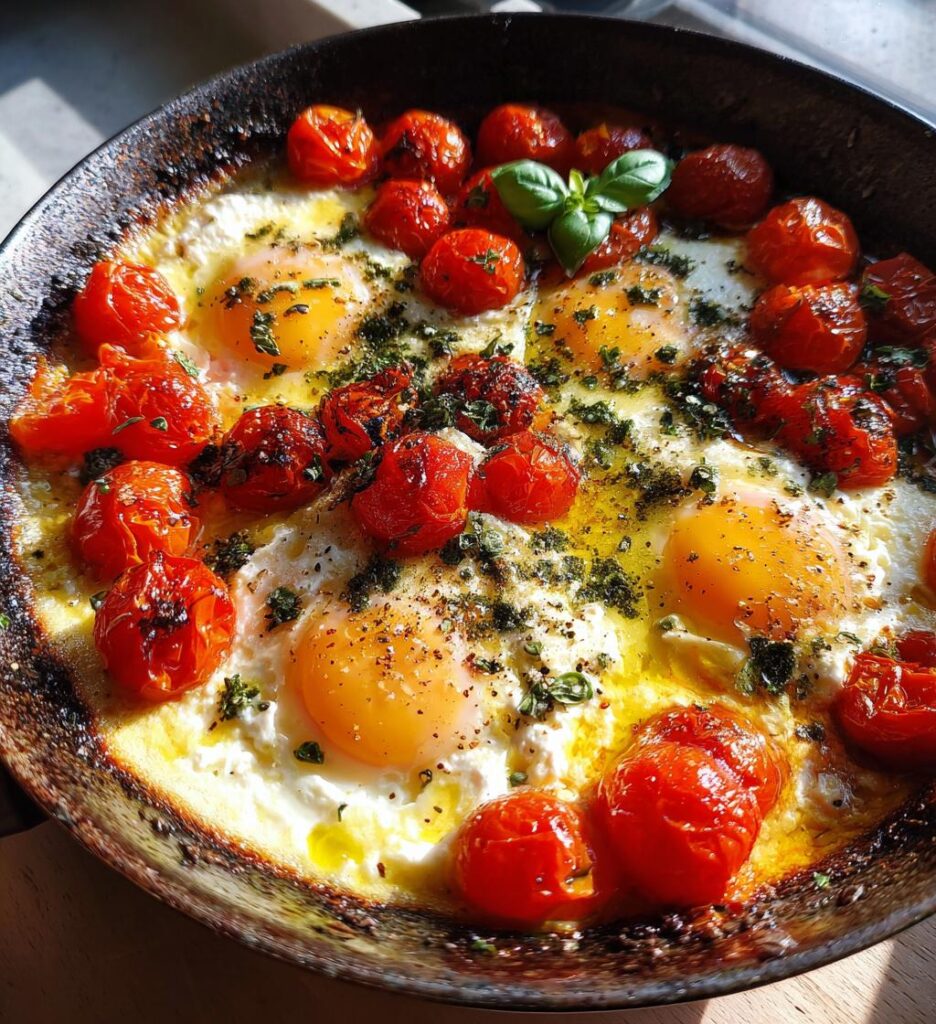Mediterranean Baked Feta Eggs