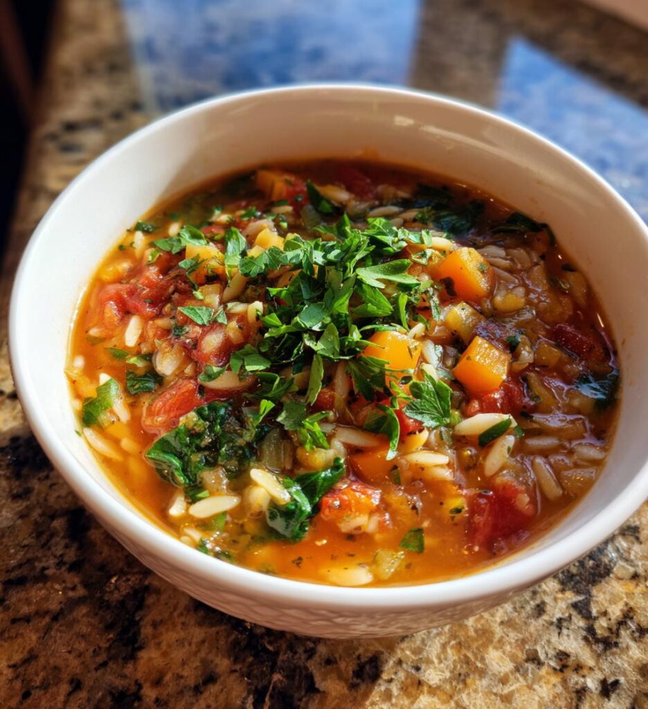 Mediterranean Orzo Soup