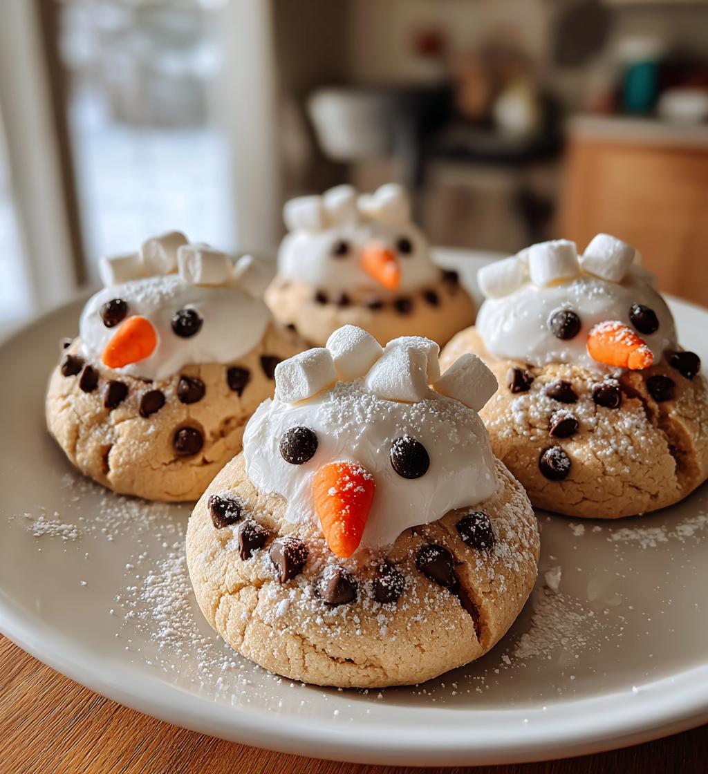 Melted Snowman Peanut Butter Cookies - detail 1