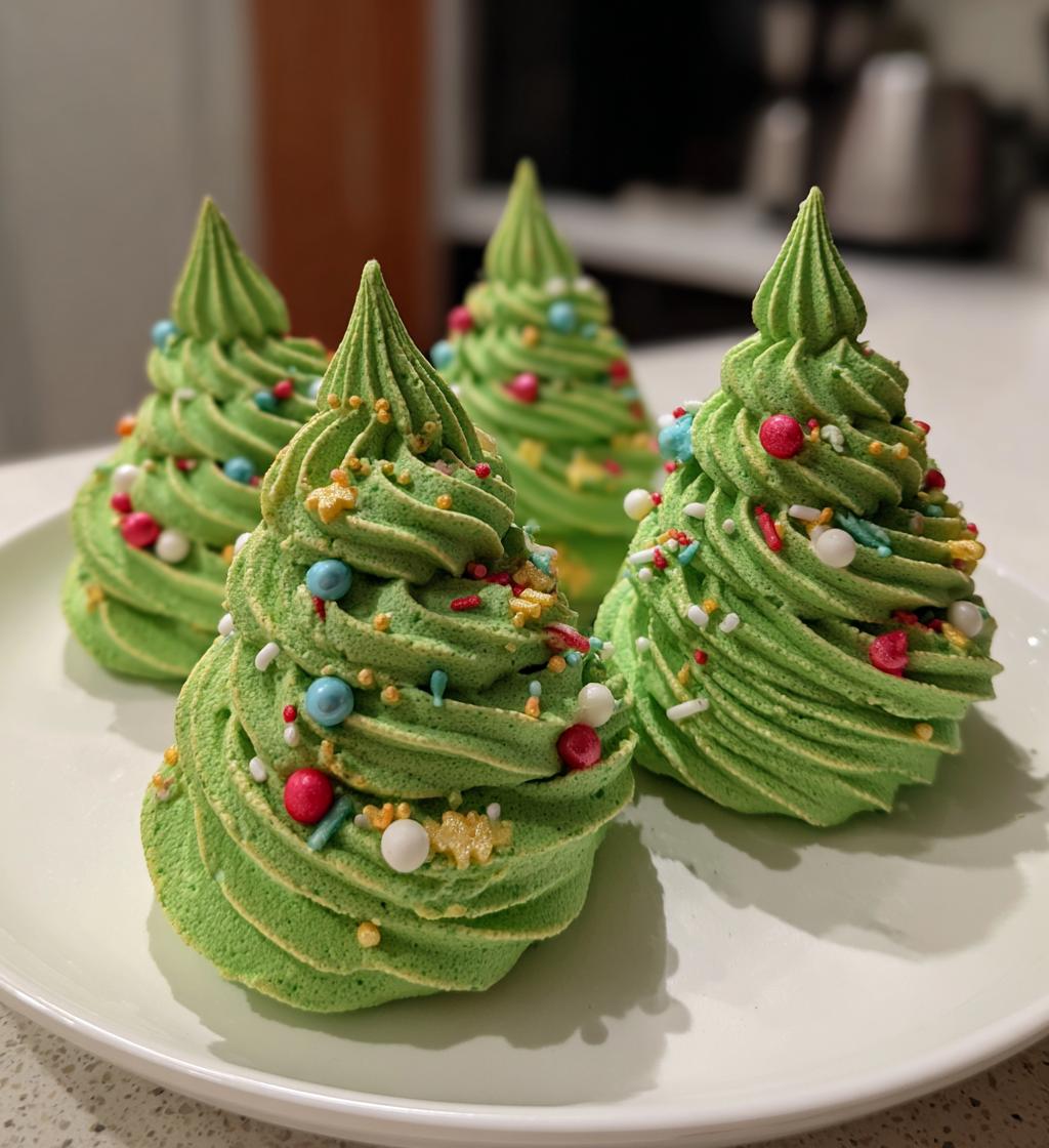 Meringue Christmas Trees - detail 1