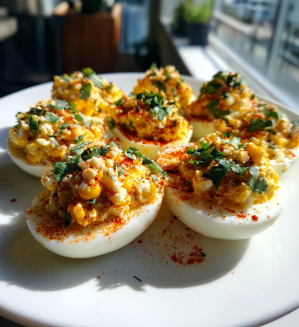 Mexican Street Corn Deviled Eggs - detail 1