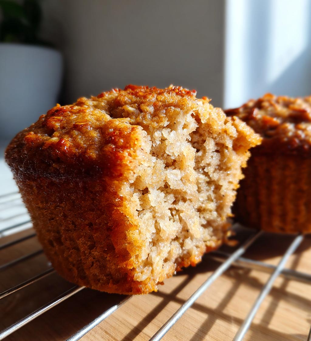 Moist Applesauce Oatmeal Muffins