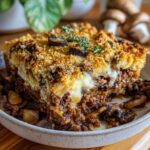Mushroom Swiss Burger Casserole