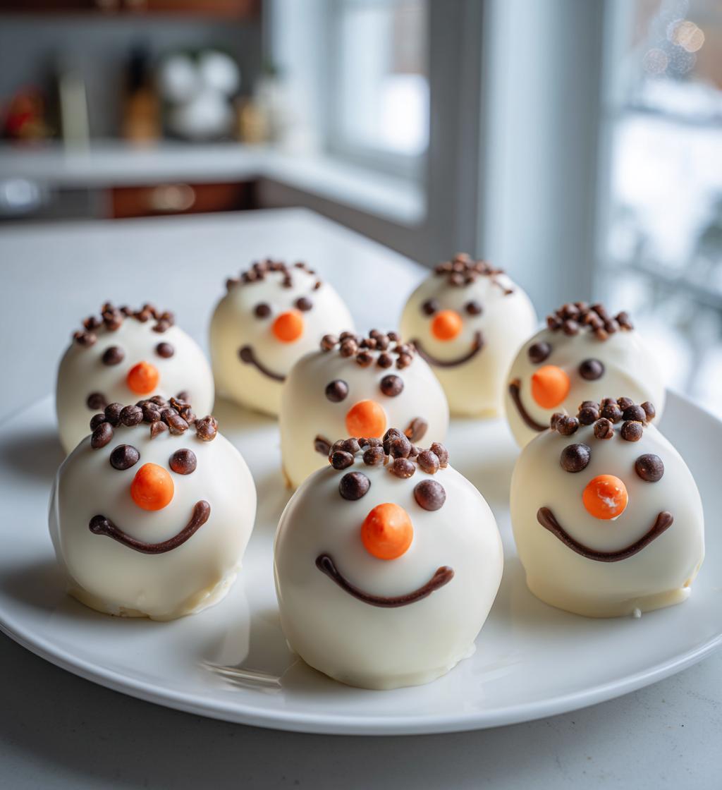 No-Bake Snowman Truffles - detail 1