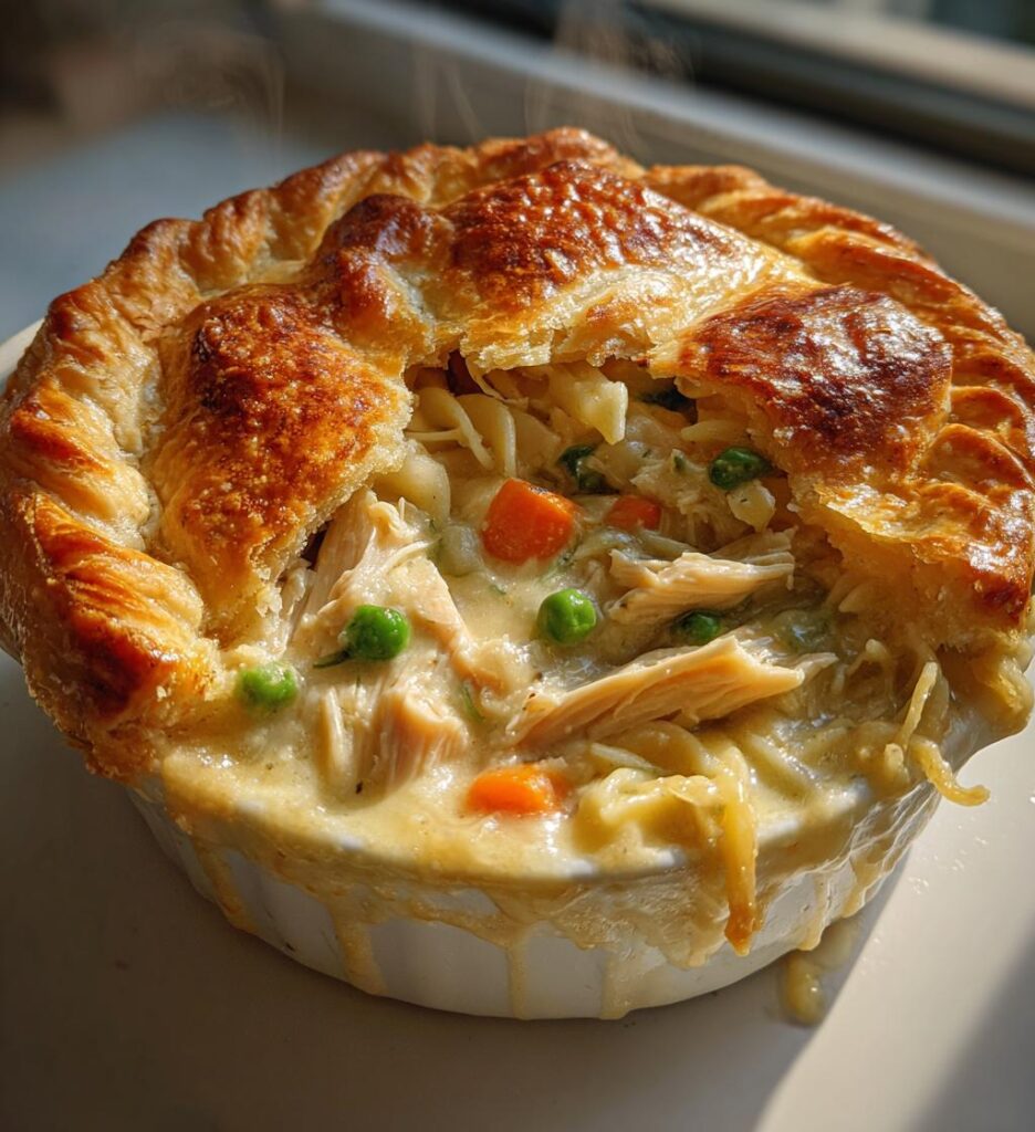 Noodle Chicken Pot Pie Casserole