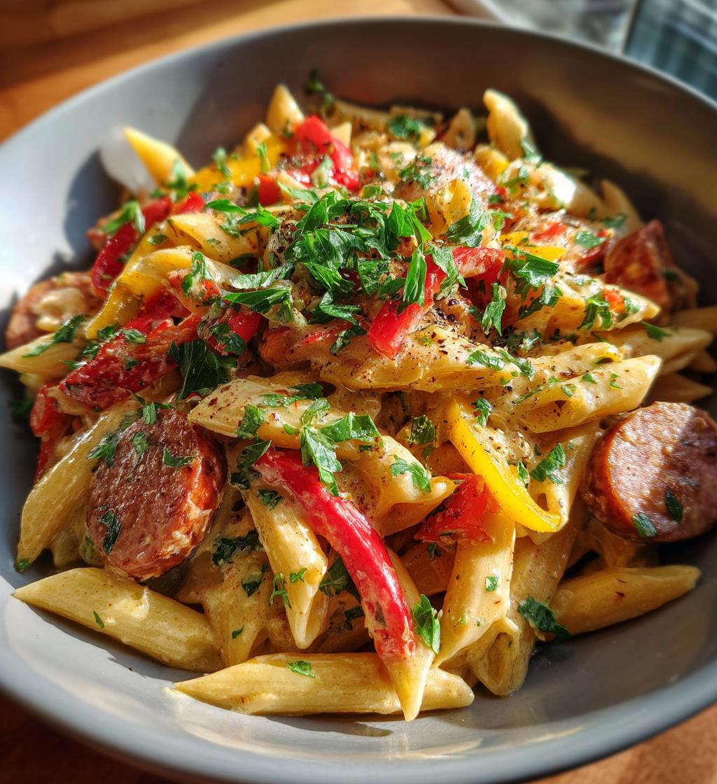 One Pot Creamy Cajun Sausage Pasta - detail 1