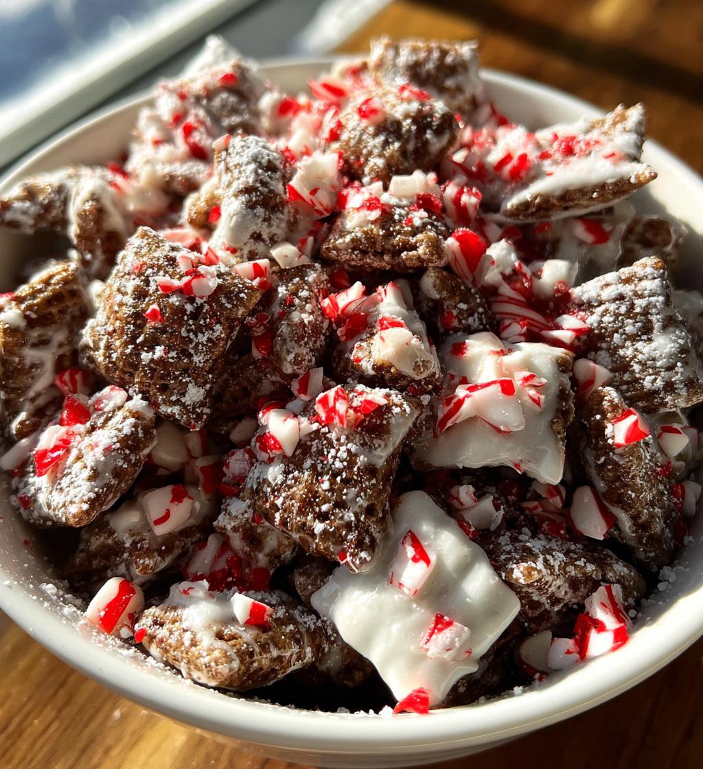 Peppermint Bark Muddy Buddies - detail 1