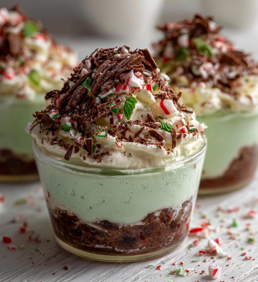 Peppermint Cheesecake Mousse Cups - detail 1
