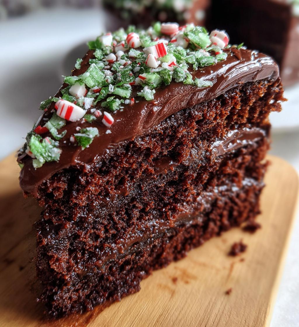 Peppermint Fudge Cake - detail 1