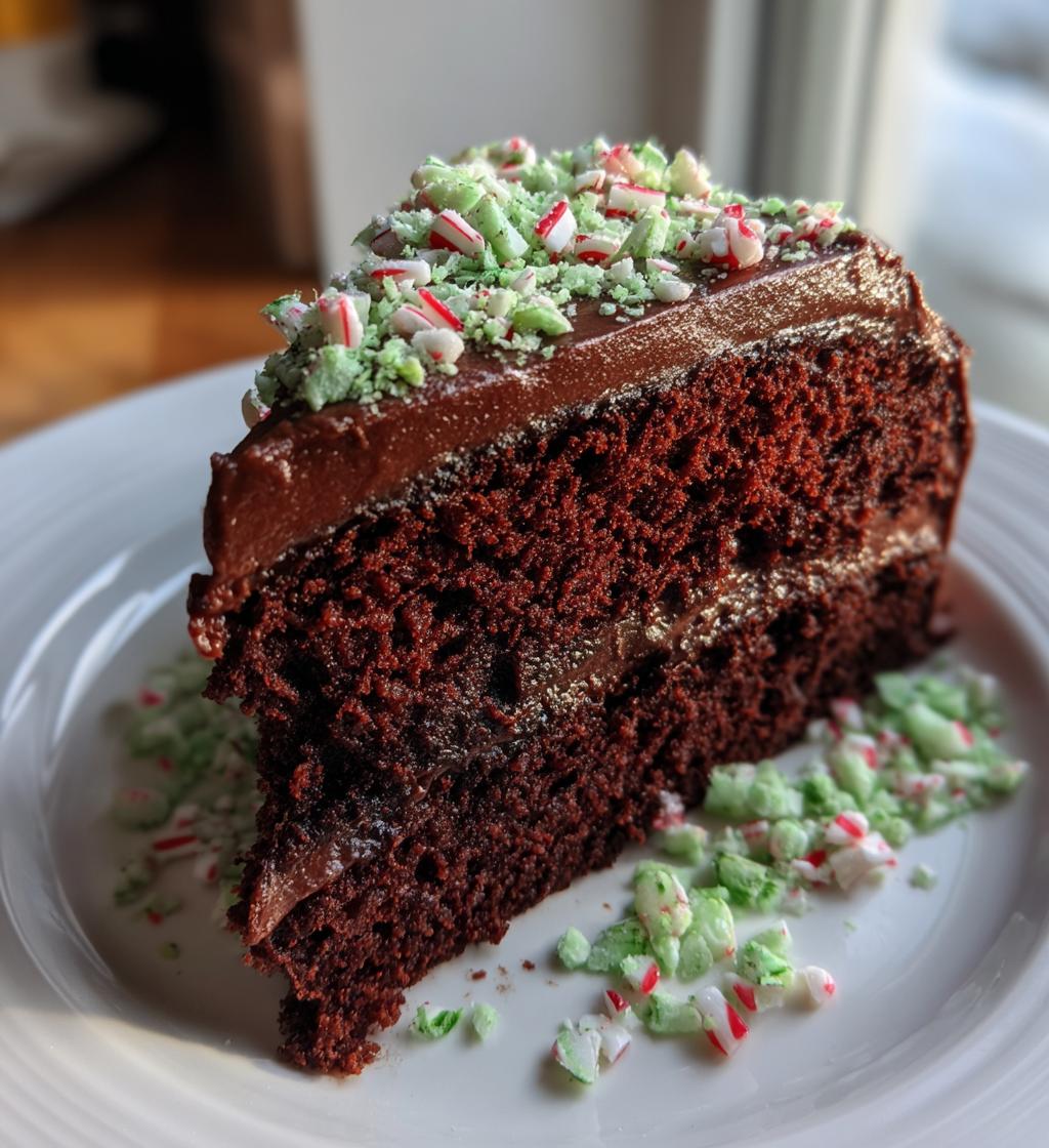 Peppermint Fudge Cake