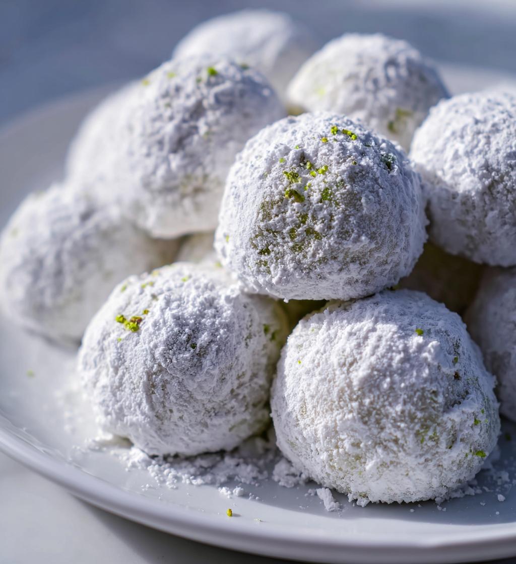 Peppermint Snowball Cookies - detail 1
