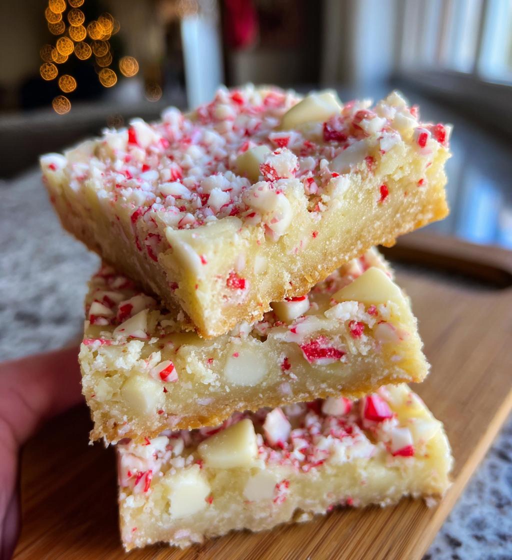 Peppermint White Chocolate Cookie Bars - detail 1