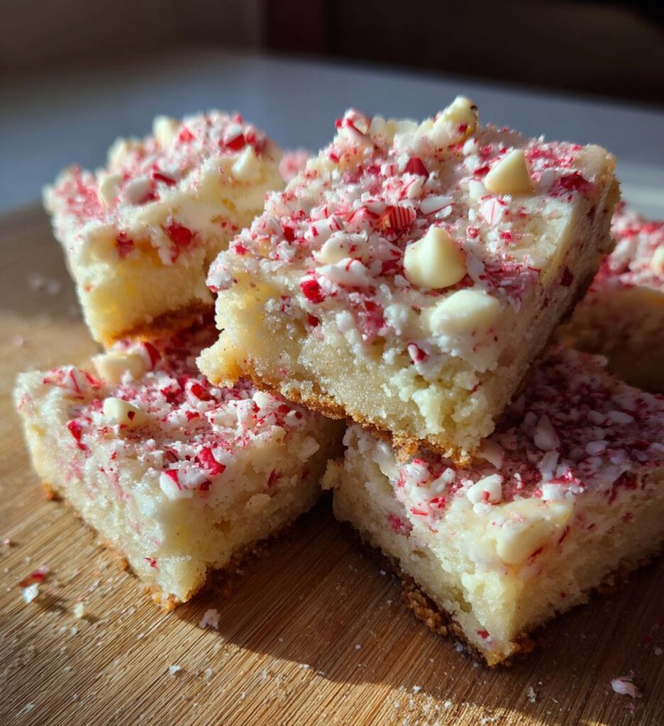 Peppermint White Chocolate Cookie Bars