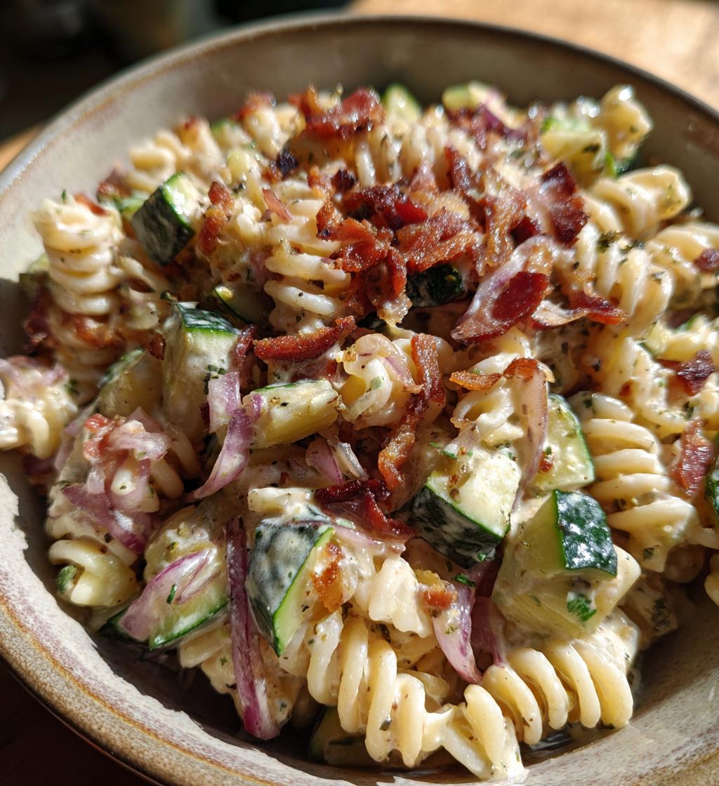 Pickle Pasta Bacon Salad - detail 1