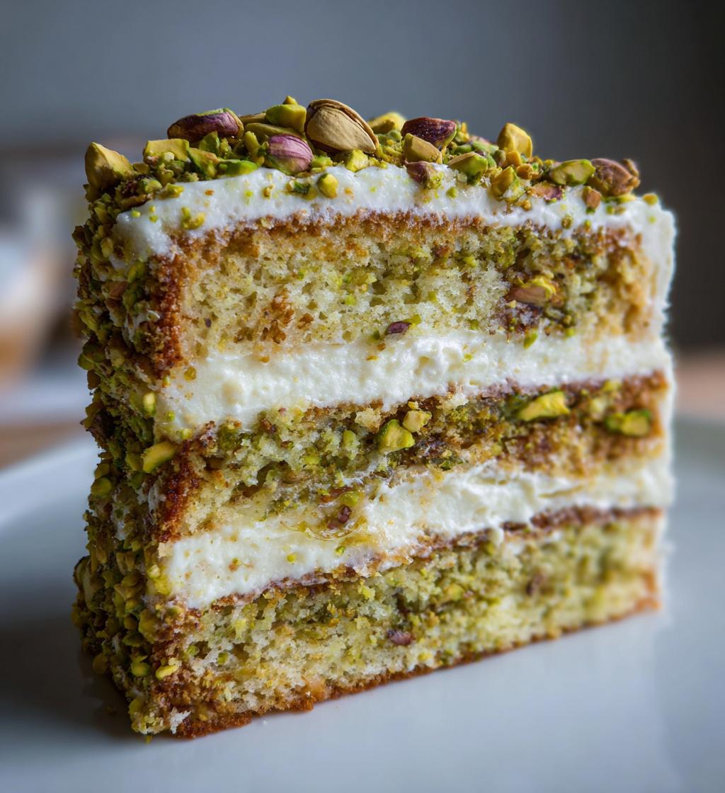Pistachio Mascarpone Layer Cake - detail 1