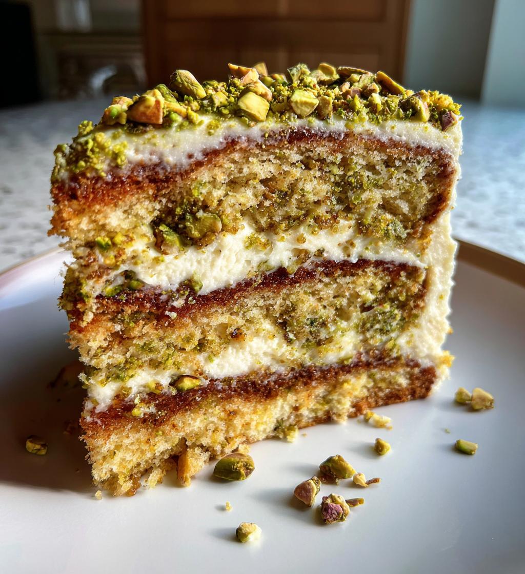 Pistachio Mascarpone Layer Cake