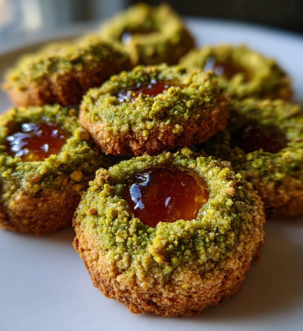 Pistachio Thumbprint Cookies - detail 1