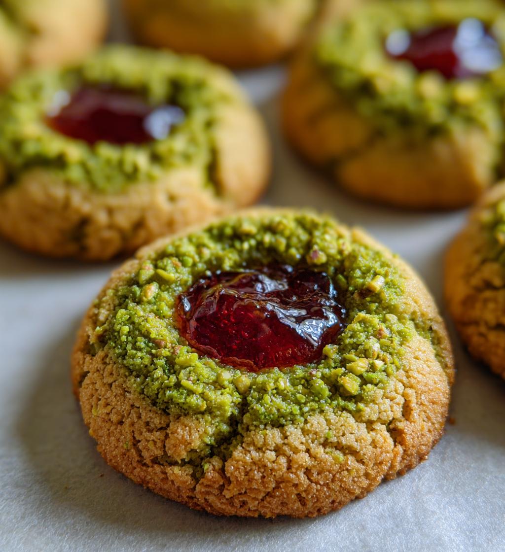 Pistachio Thumbprint Cookies