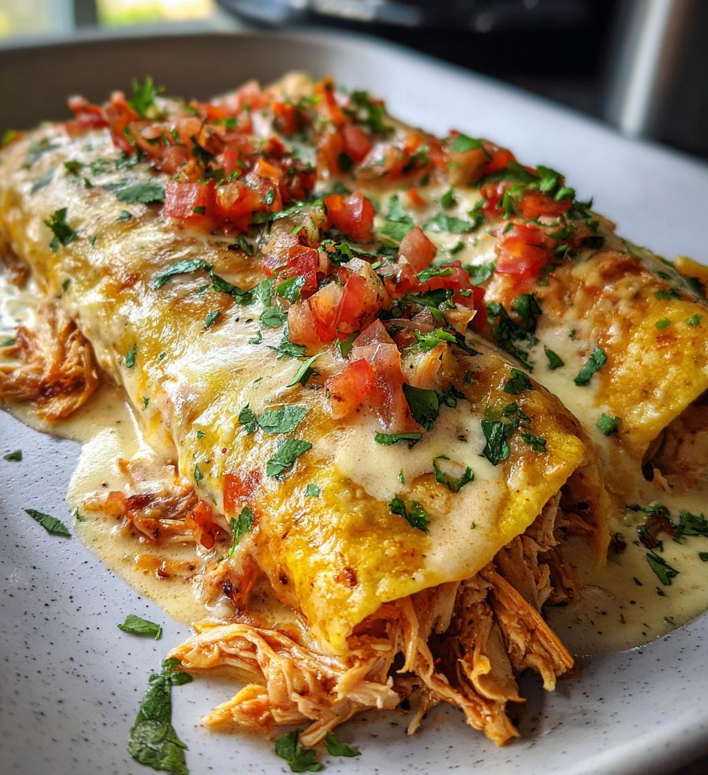 Queso Chicken Enchilada